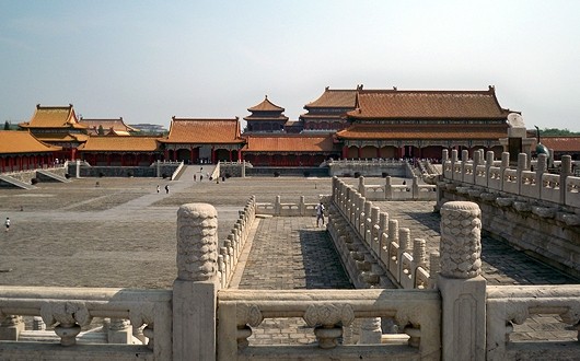 Китайские здания в Запретном городе в Пекине