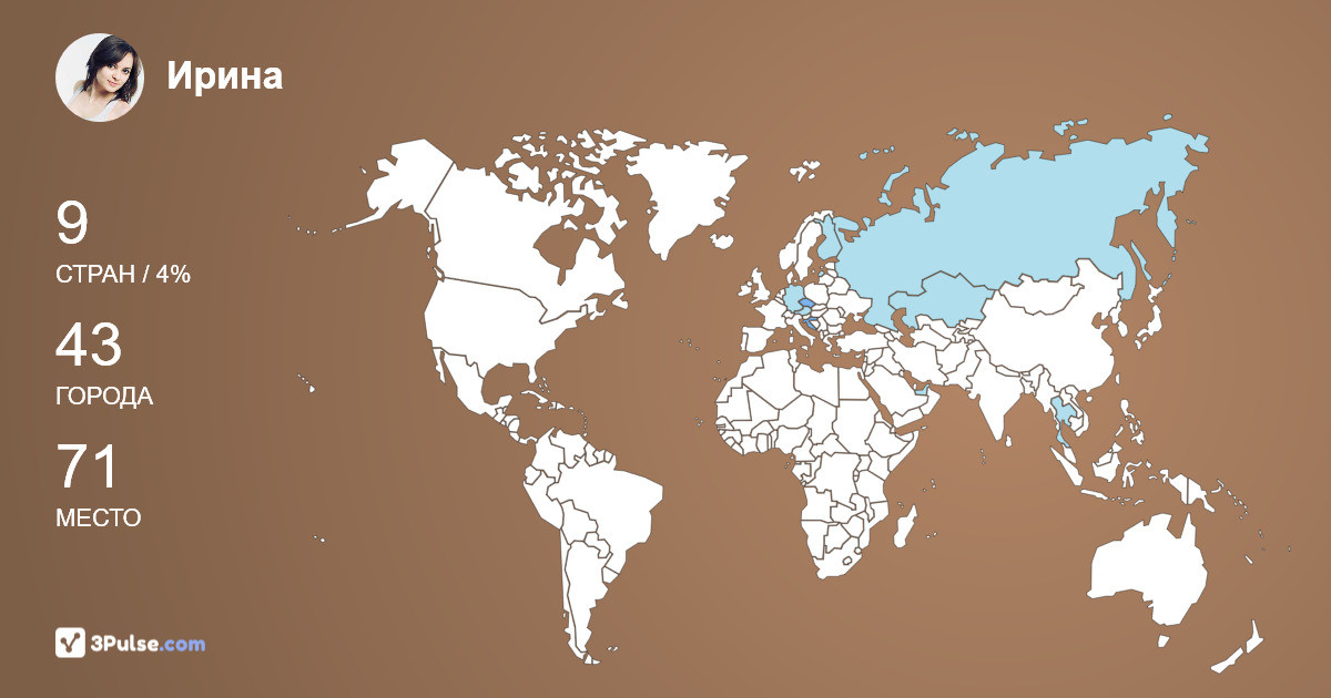 Ирина Красных's Travel Map Image