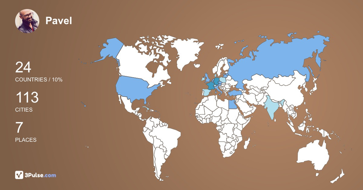Pavel Suvorov's Travel Map Image
