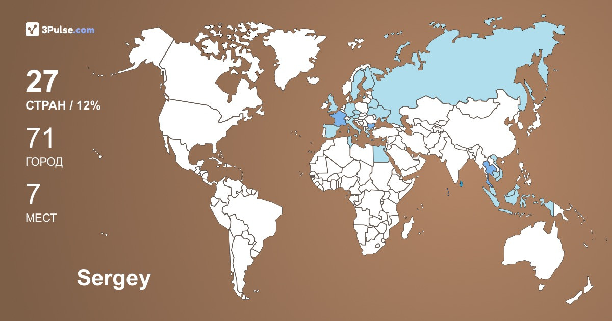 Sergey Elenin's Travel Map Image