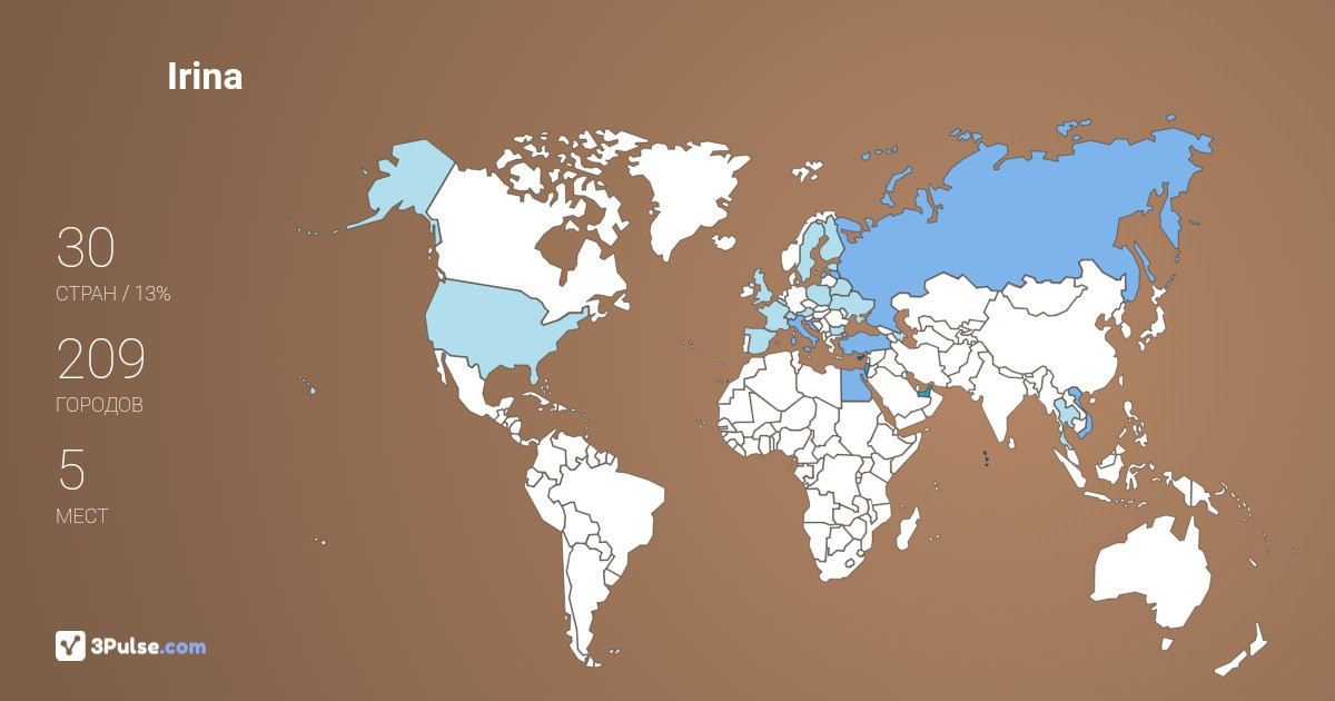 Изображение Карты путешествий Irina Rubtsova