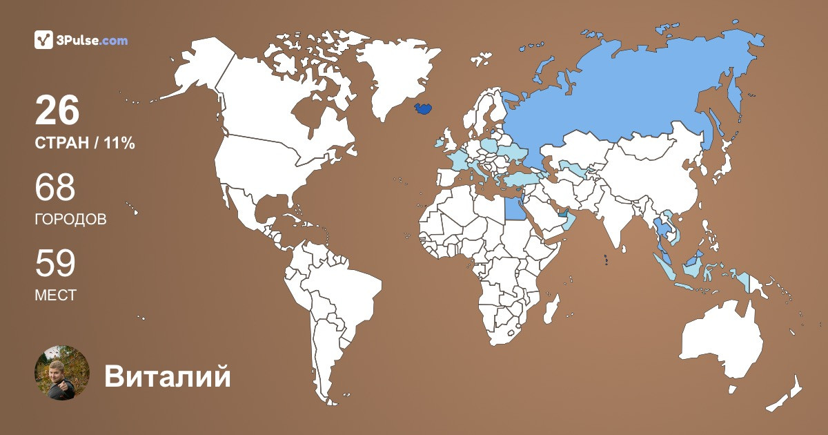 Виталий Прийменко's Travel Map Image