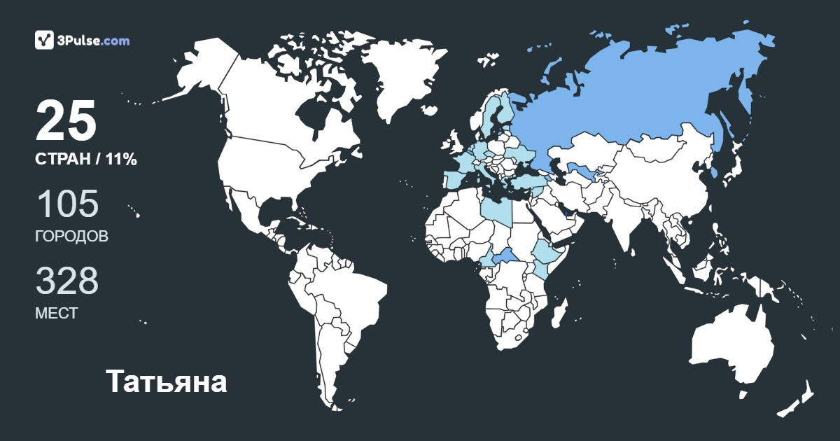 Изображение Карты путешествий Татьяна Кузнецова