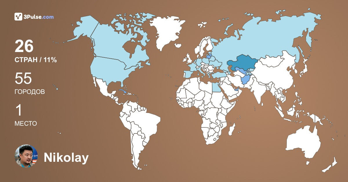 Nikolay Pak's Travel Map Image