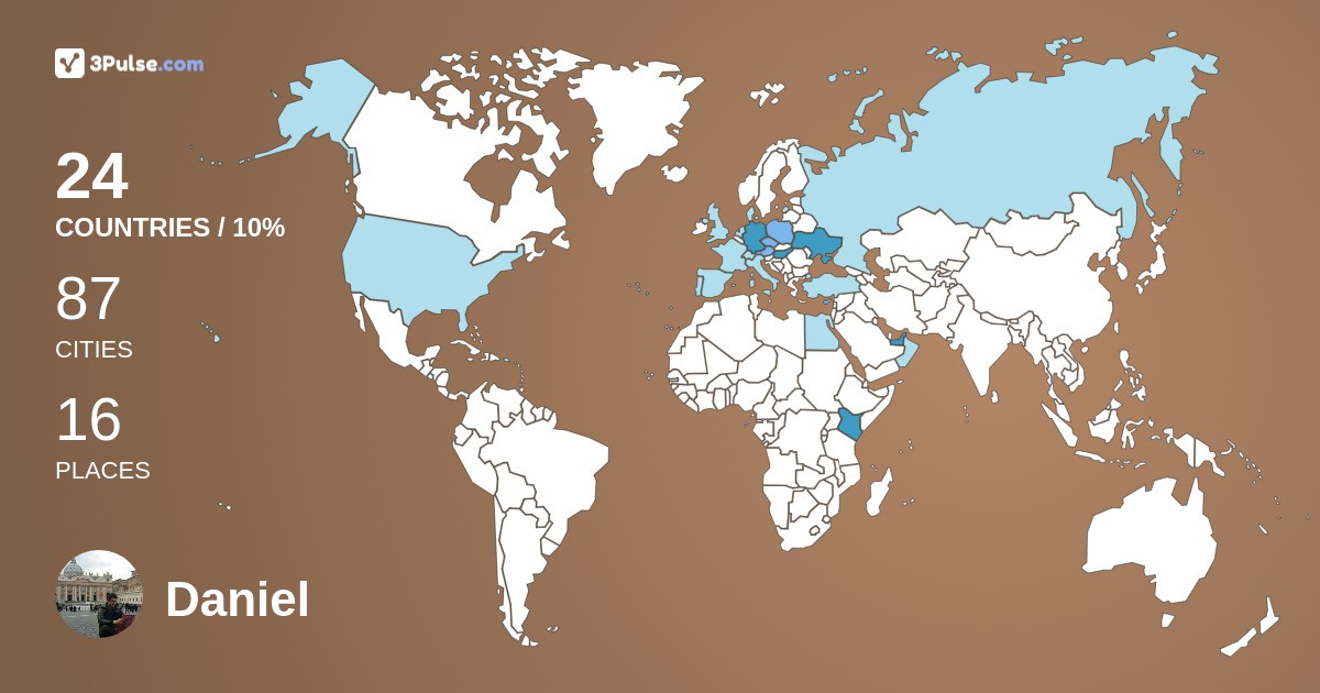 Изображение Карты путешествий Daniel Mankovsky