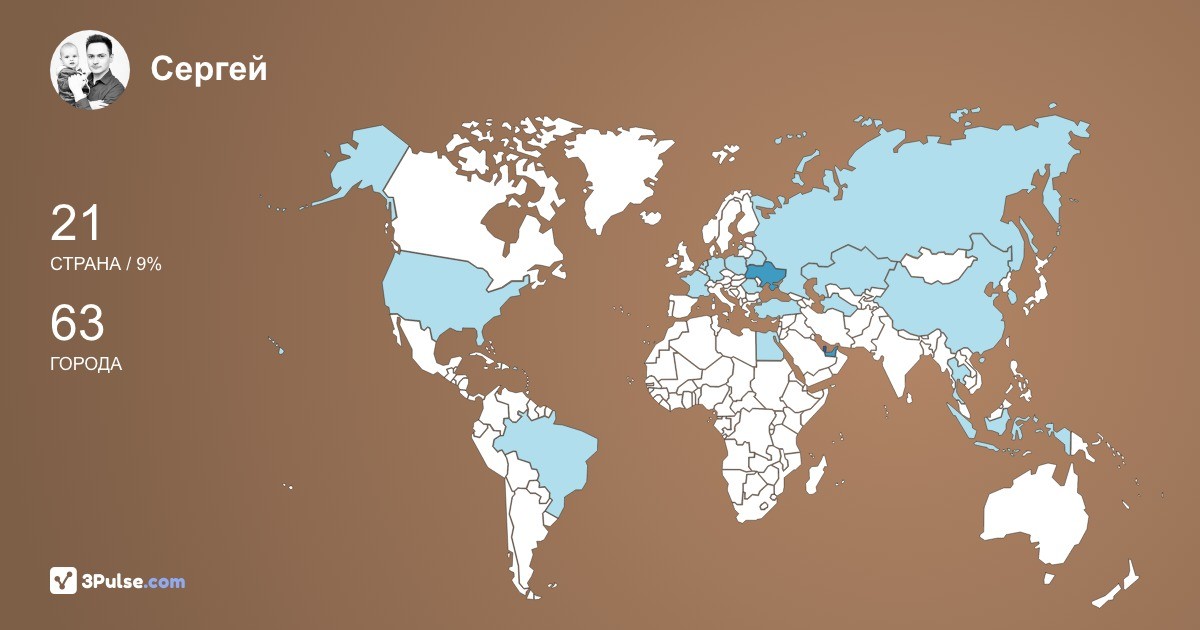 Сергей Бидзан's Travel Map Image