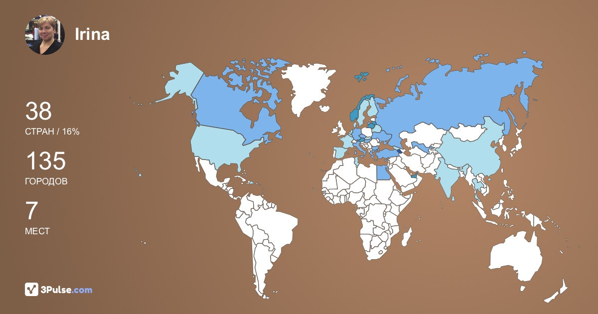 Irina Naum's Travel Map Image