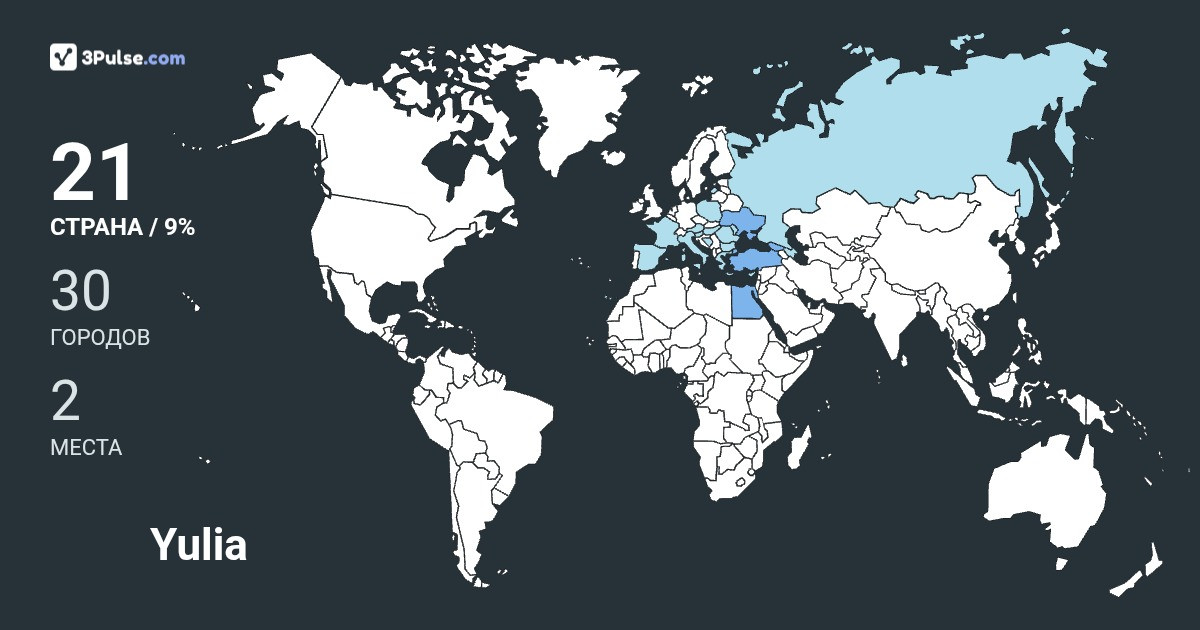 Изображение Карты путешествий Yulia Abdrazakova