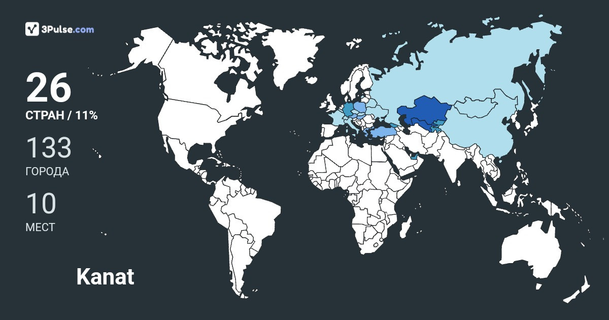 Kanat Sagnayev's Travel Map Image