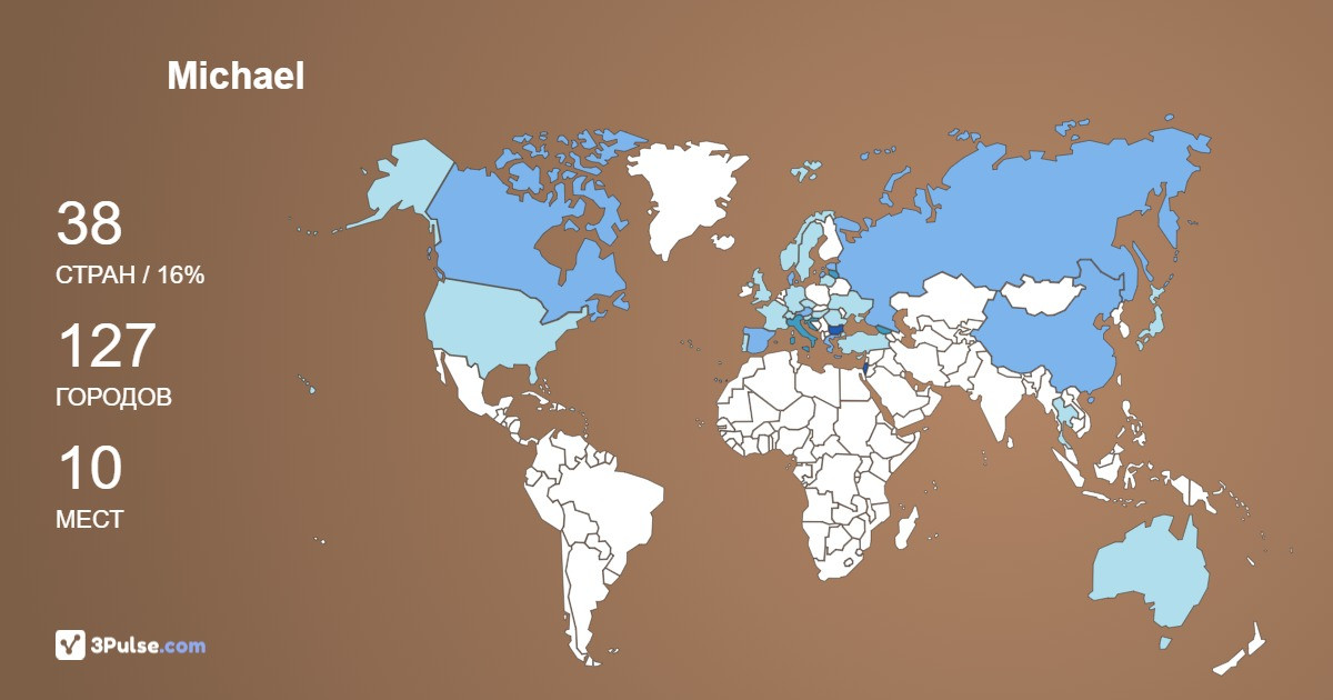 Michael Ritsner's Travel Map Image
