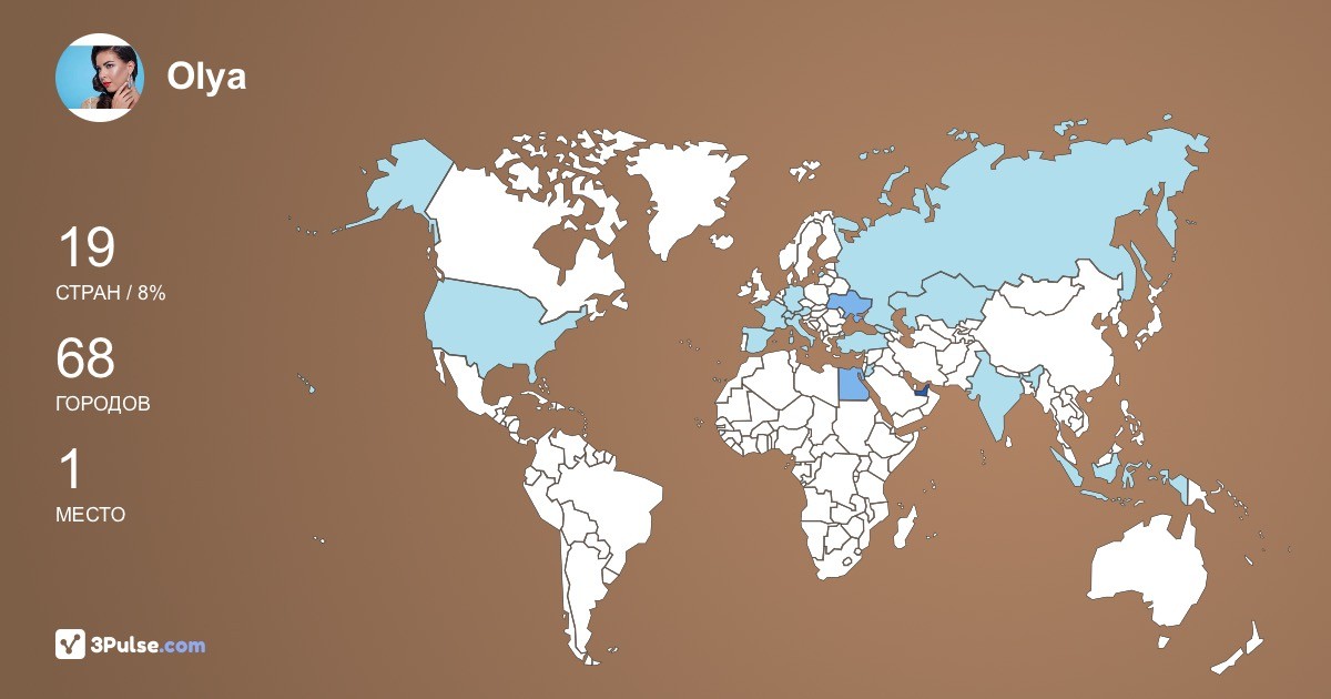 Olya Krinitskaya's Travel Map Image