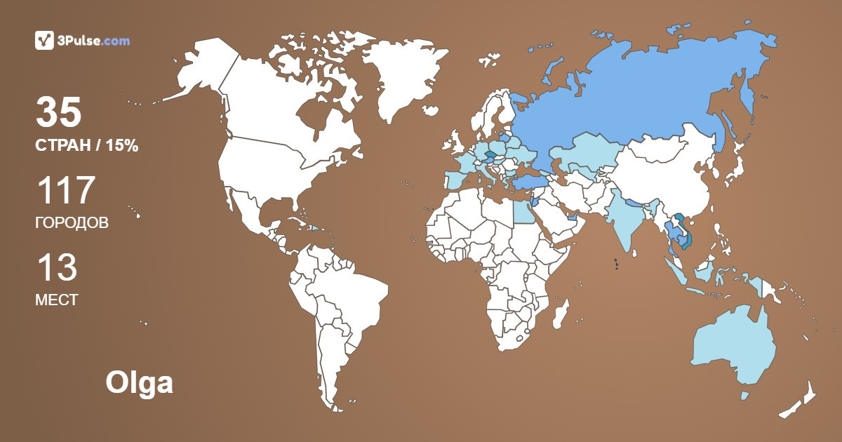 Olga Laskina's Travel Map Image