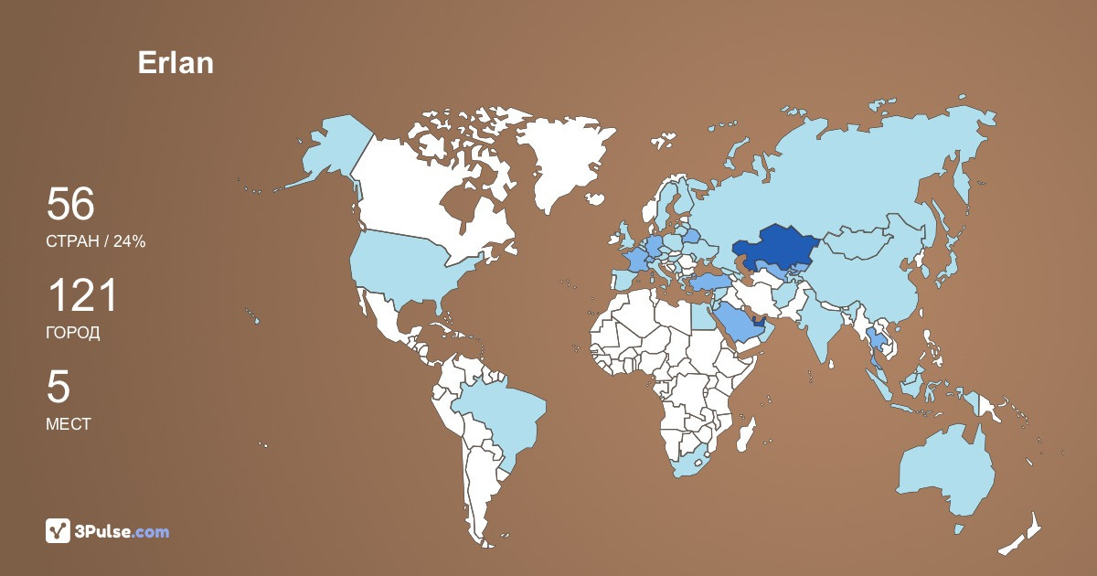 Изображение Карты путешествий Erlan Kozhasbay