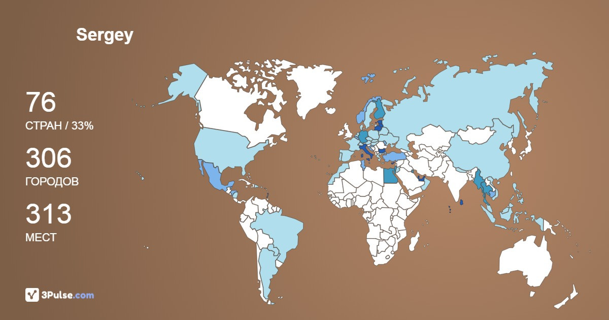 Изображение Карты путешествий Sergey Tsarev