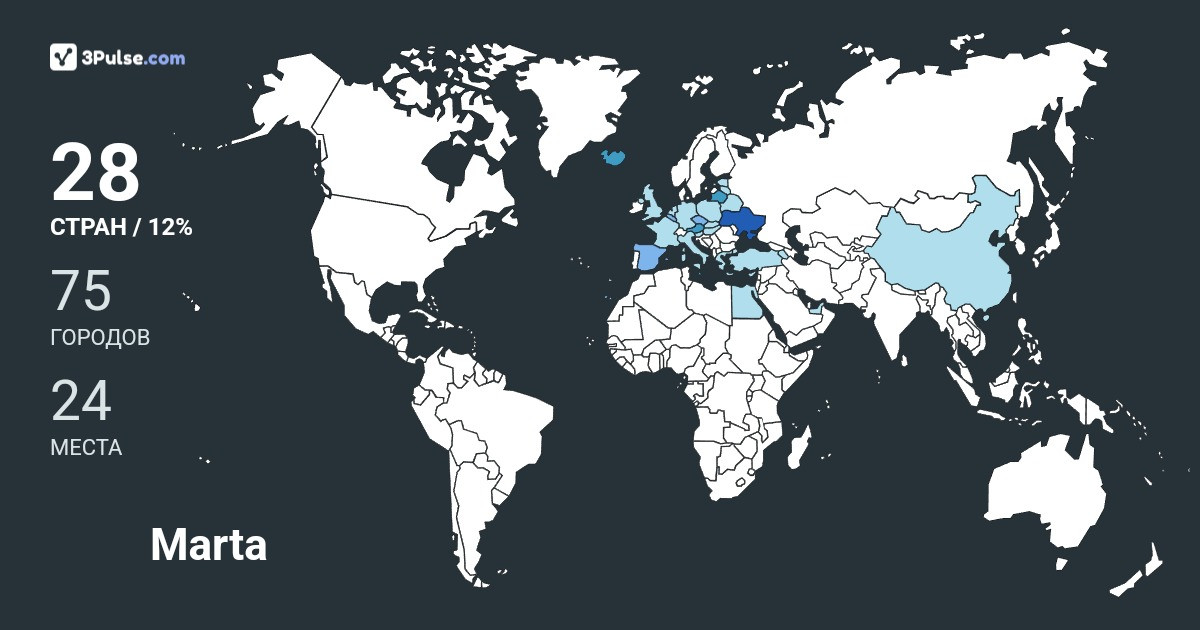 Marta Chudinova's Travel Map Image