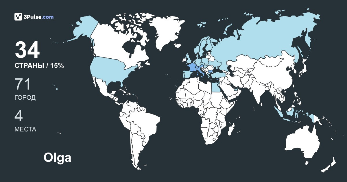 Olga Griban's Travel Map Image