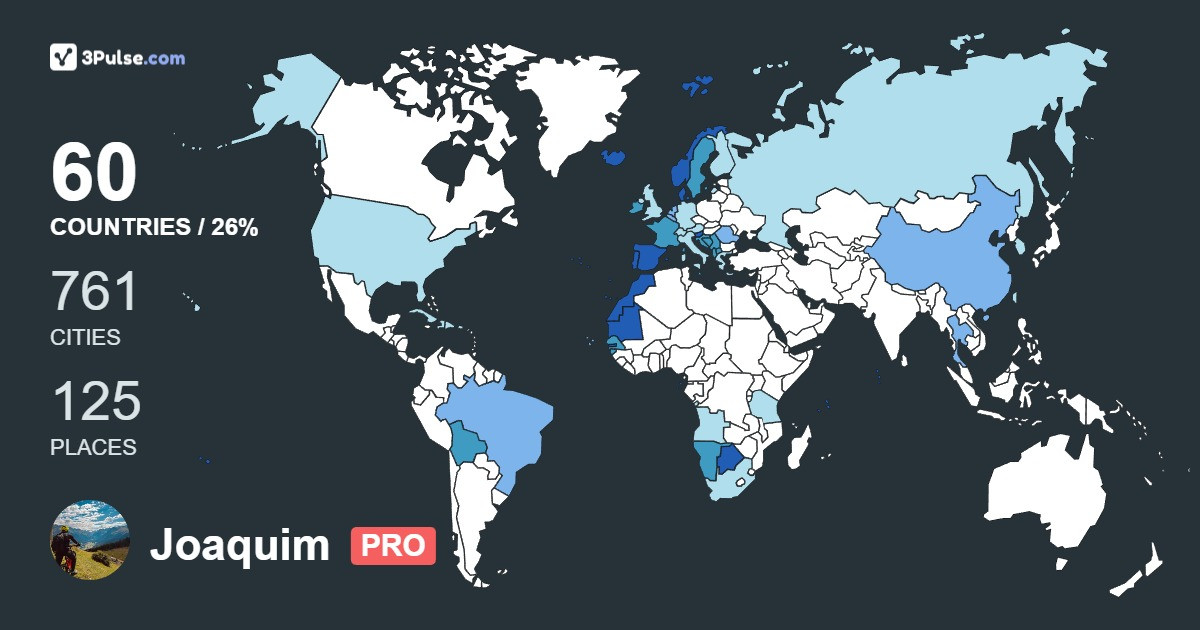 Joaquim Silva's Travel Map Image
