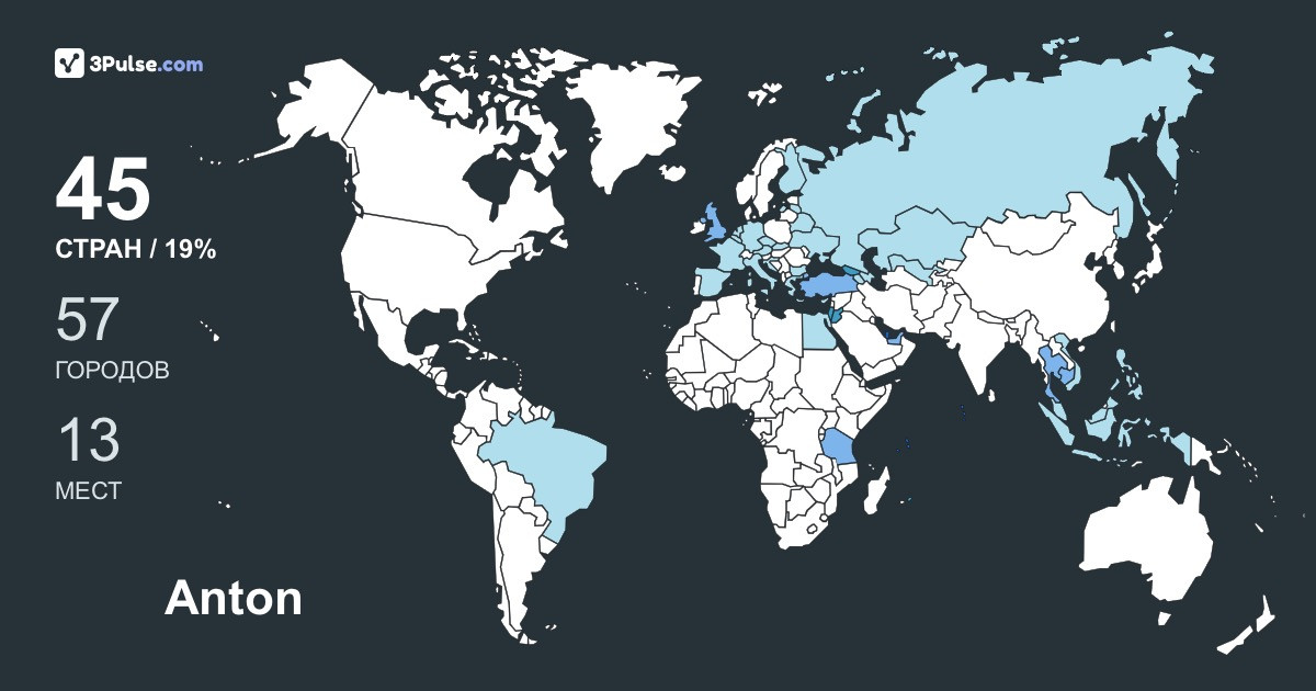 Изображение Карты путешествий Anton Melnikov