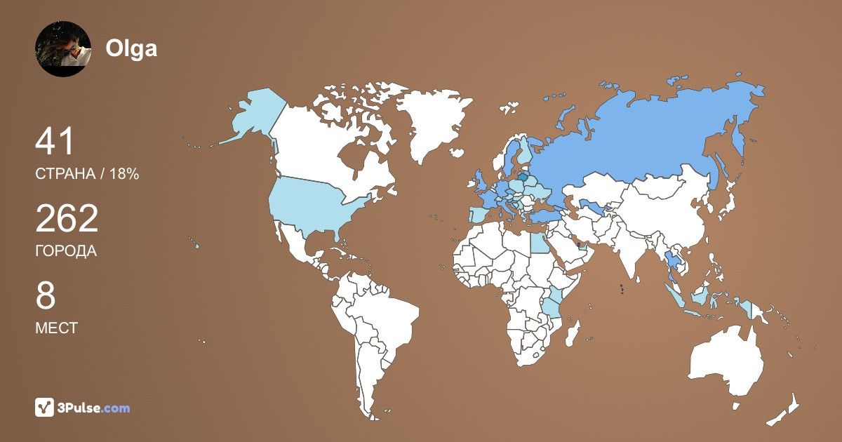 Olga Myamlina's Travel Map Image