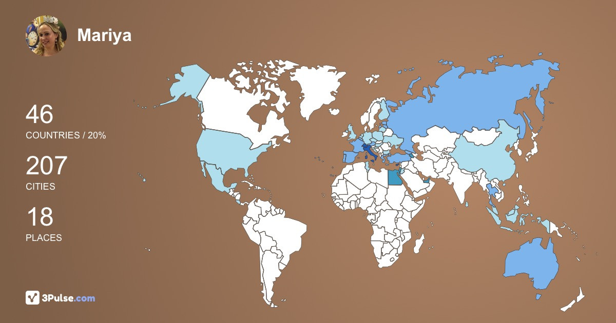 Изображение Карты путешествий Mariya Medvedeva
