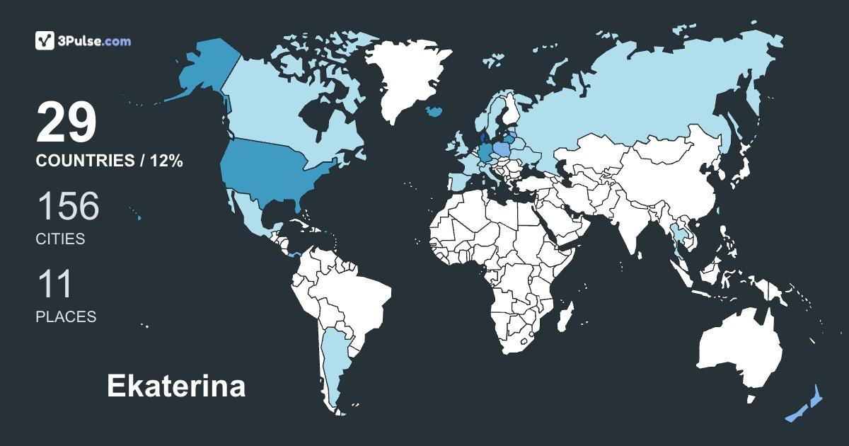 Ekaterina Shereta's Travel Map Image