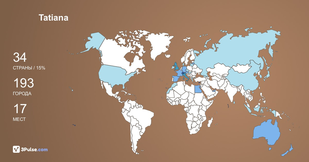 Tatiana Alova's Travel Map Image