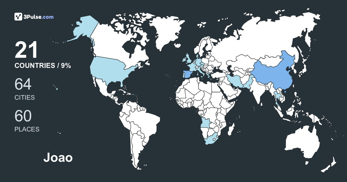 Joao Hagatong's Travel Map Image
