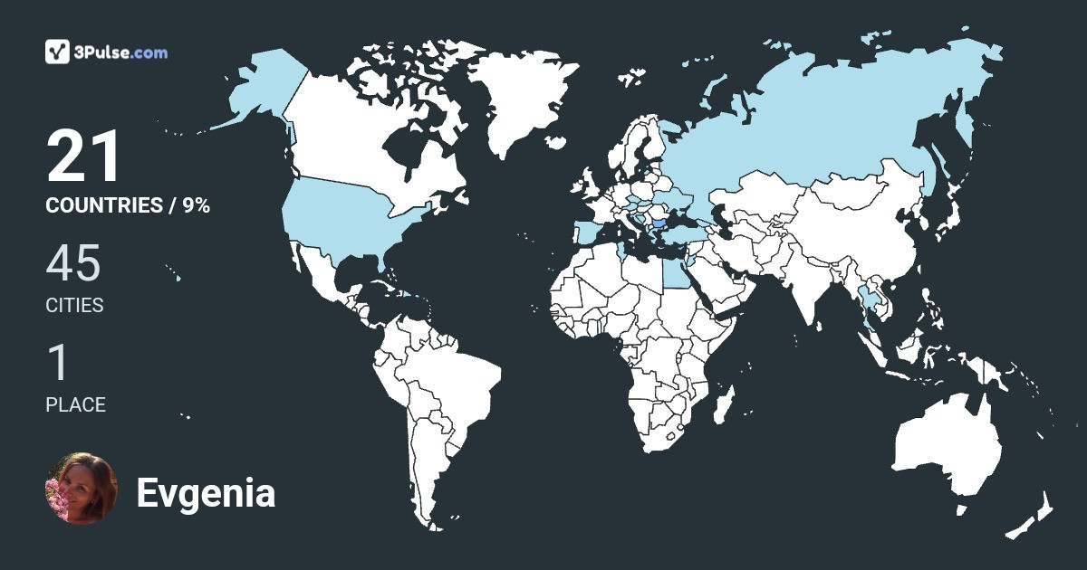 Evgenia Zotova's Travel Map Image