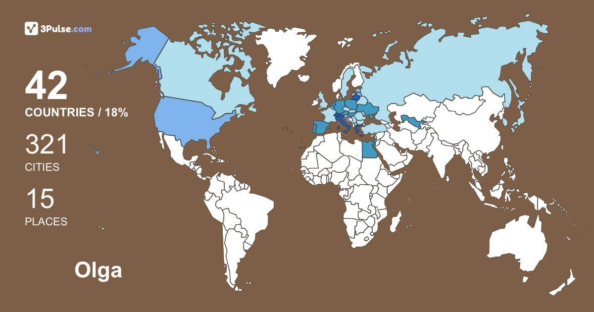 Olga Valchuk's Travel Map Image