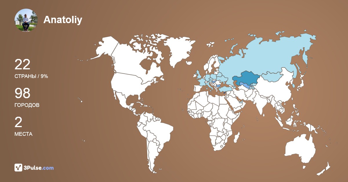Изображение Карты путешествий Anatoliy Kiprskiy