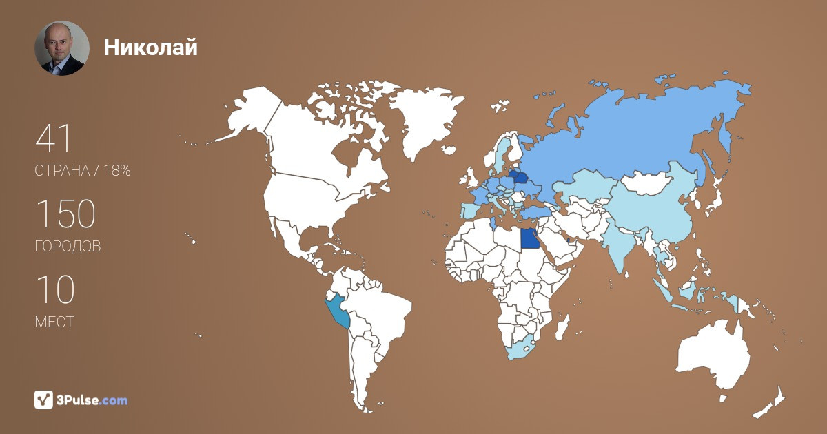 Николай Лукша's Travel Map Image