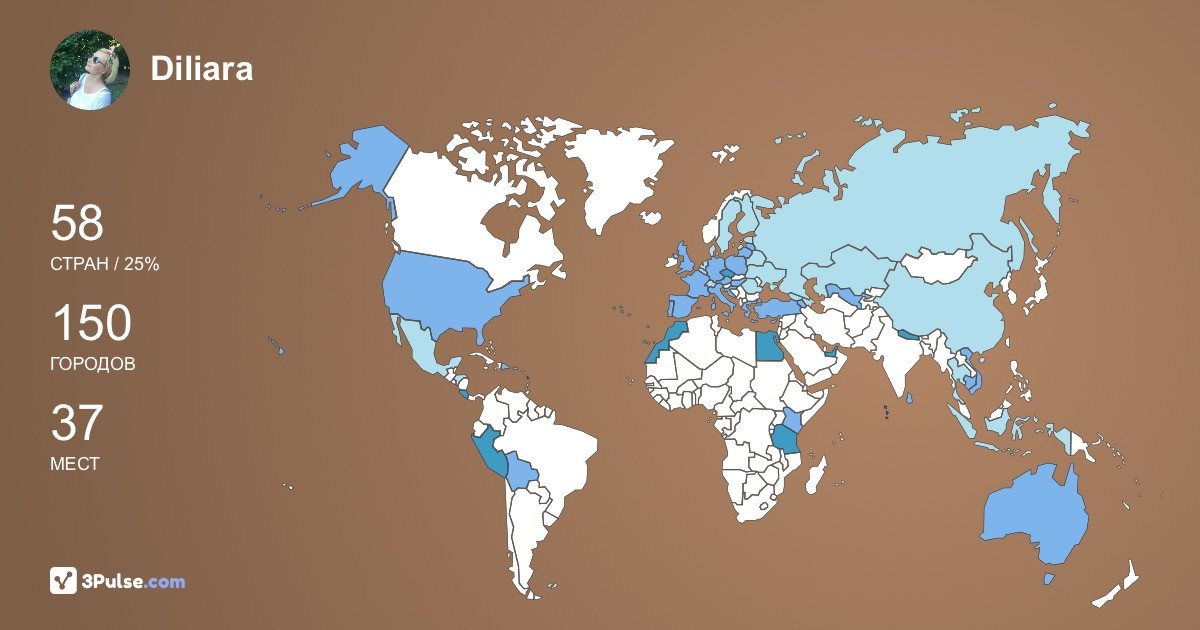 Изображение Карты путешествий Diliara BAYCHURINA