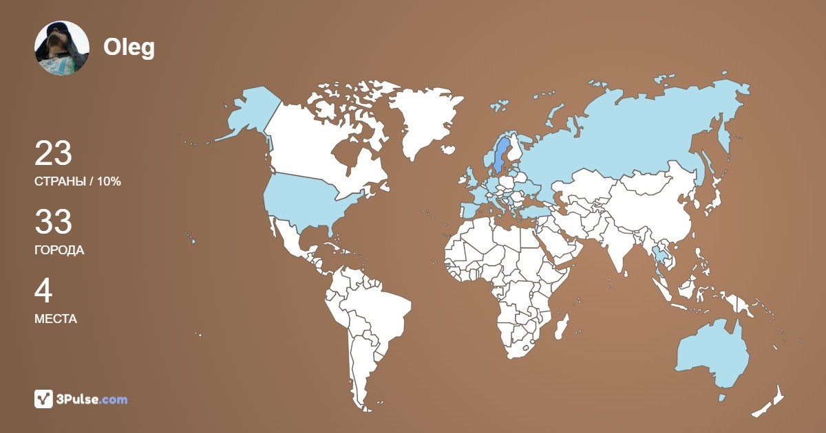 Изображение Карты путешествий Oleg Borshchoff