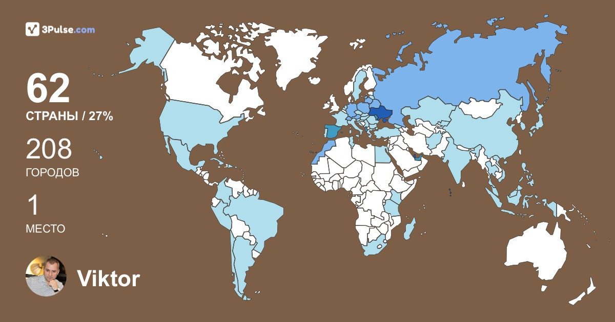 Viktor Poliverdov's Travel Map Image