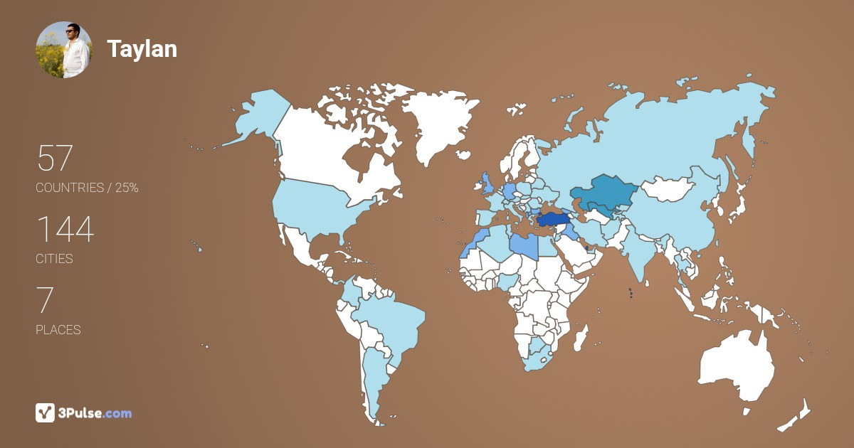 Taylan Krali's Travel Map Image
