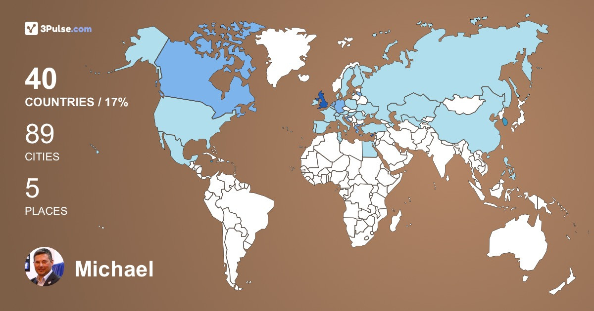 Michael McKenzie's Travel Map Image
