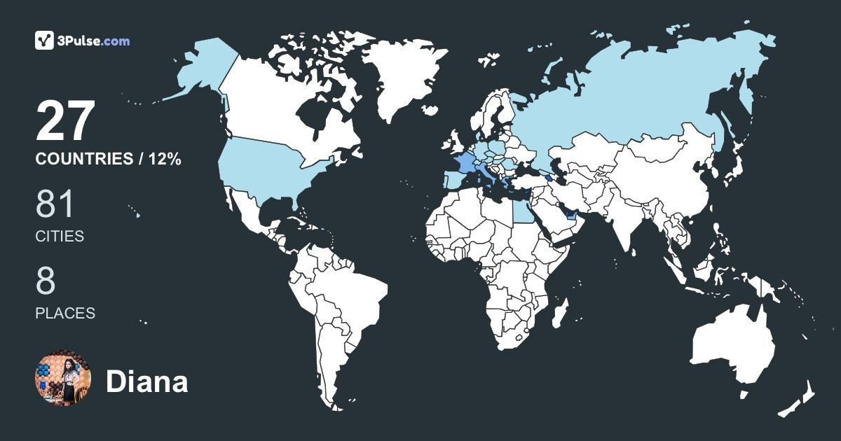 Diana Hovhannisyan's Travel Map Image