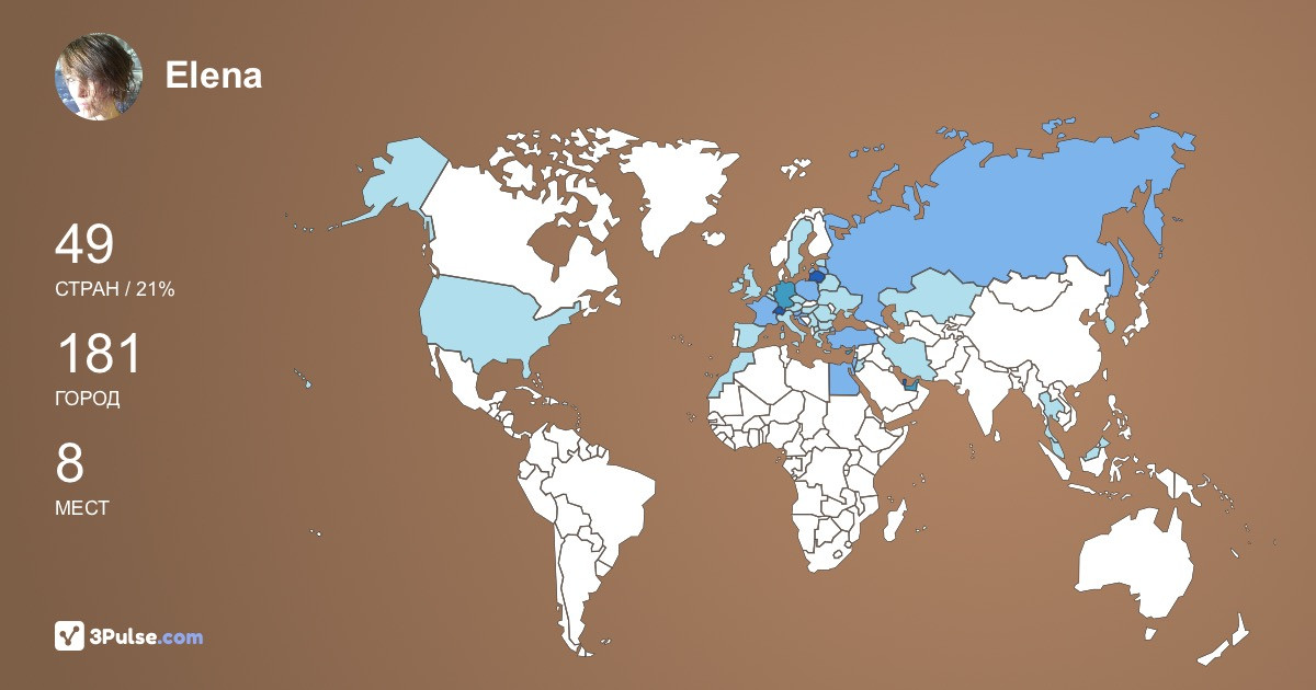 Elena Konovalova's Travel Map Image