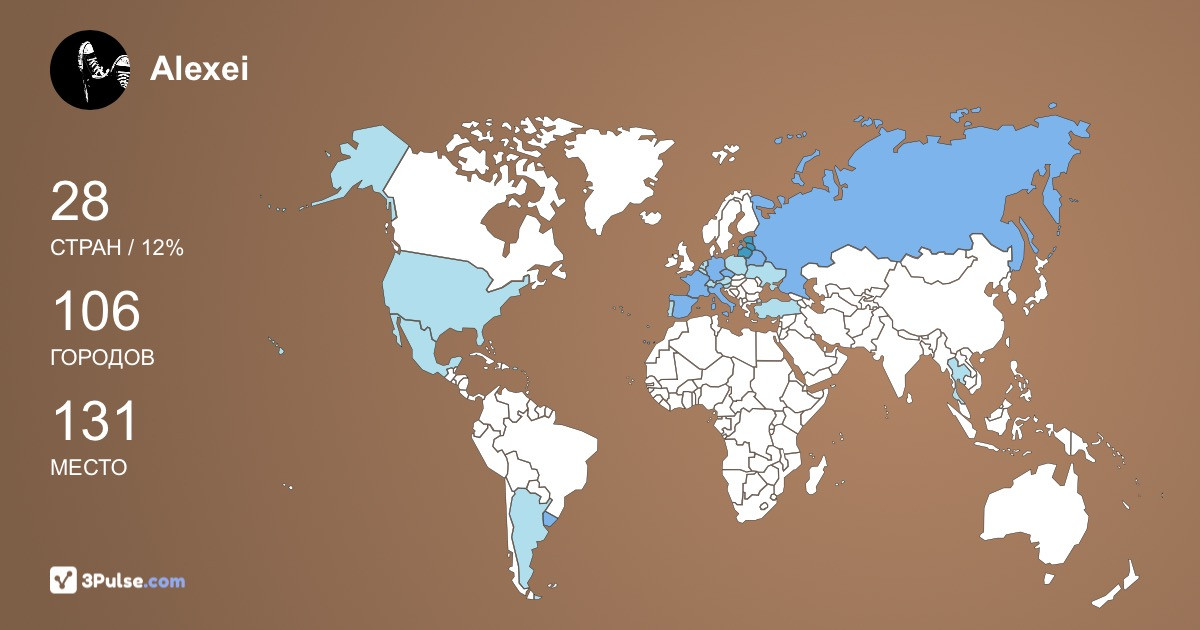 Изображение Карты путешествий Alexei Zimin