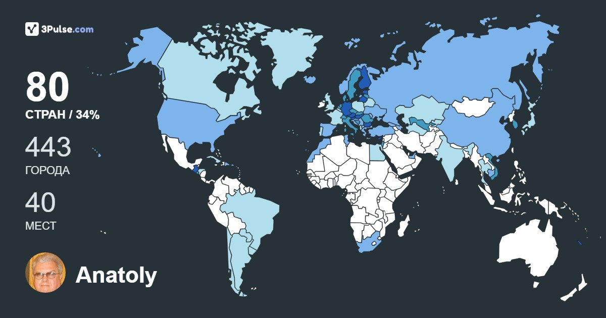 Изображение Карты путешествий Anatoly Kovalev