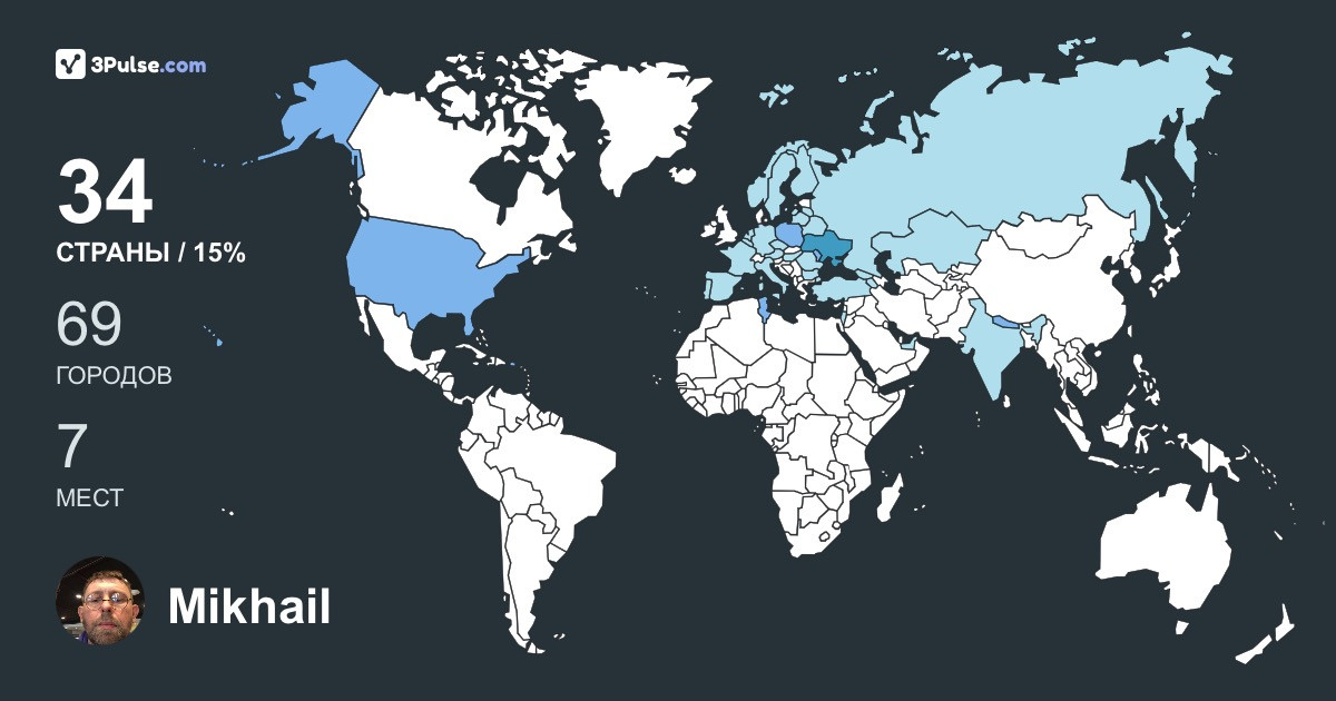 Изображение Карты путешествий Mikhail Antonov