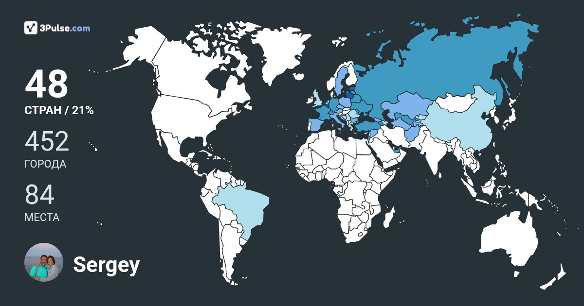 Sergey Maslennikov's Travel Map Image