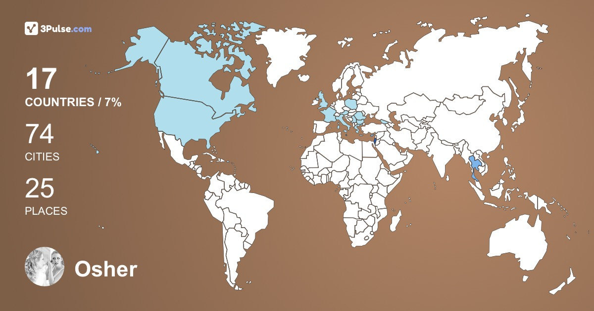 Osher Sharabi's Travel Map Image