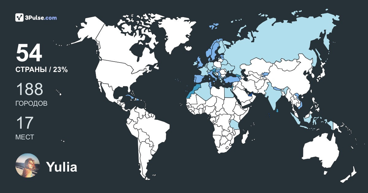 Изображение Карты путешествий Yulia Zharinova