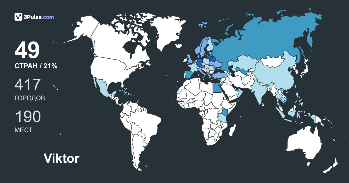 Изображение Карты путешествий Viktor Fomin