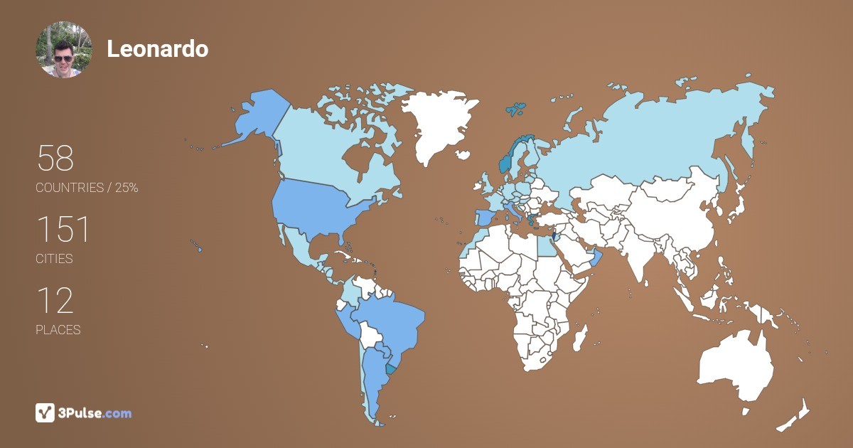 Leonardo Aliprandini's Travel Map Image