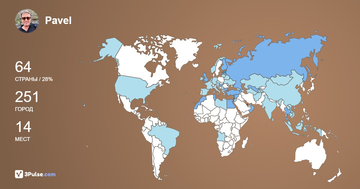 Изображение Карты путешествий Pavel Efremov