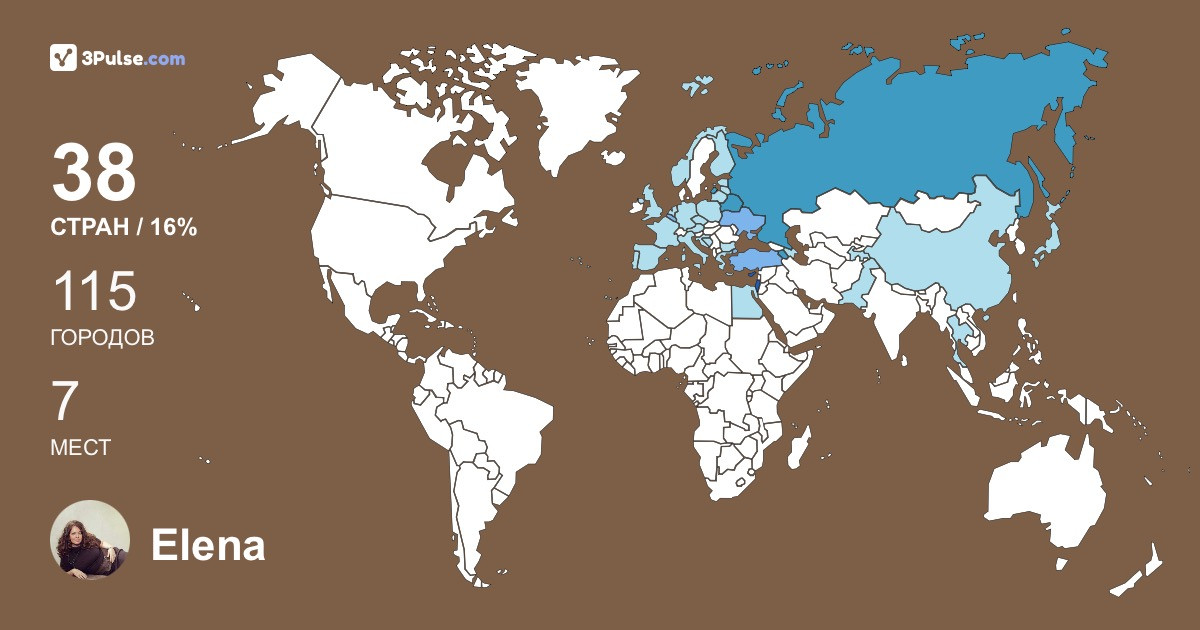 Elena Grobman's Travel Map Image