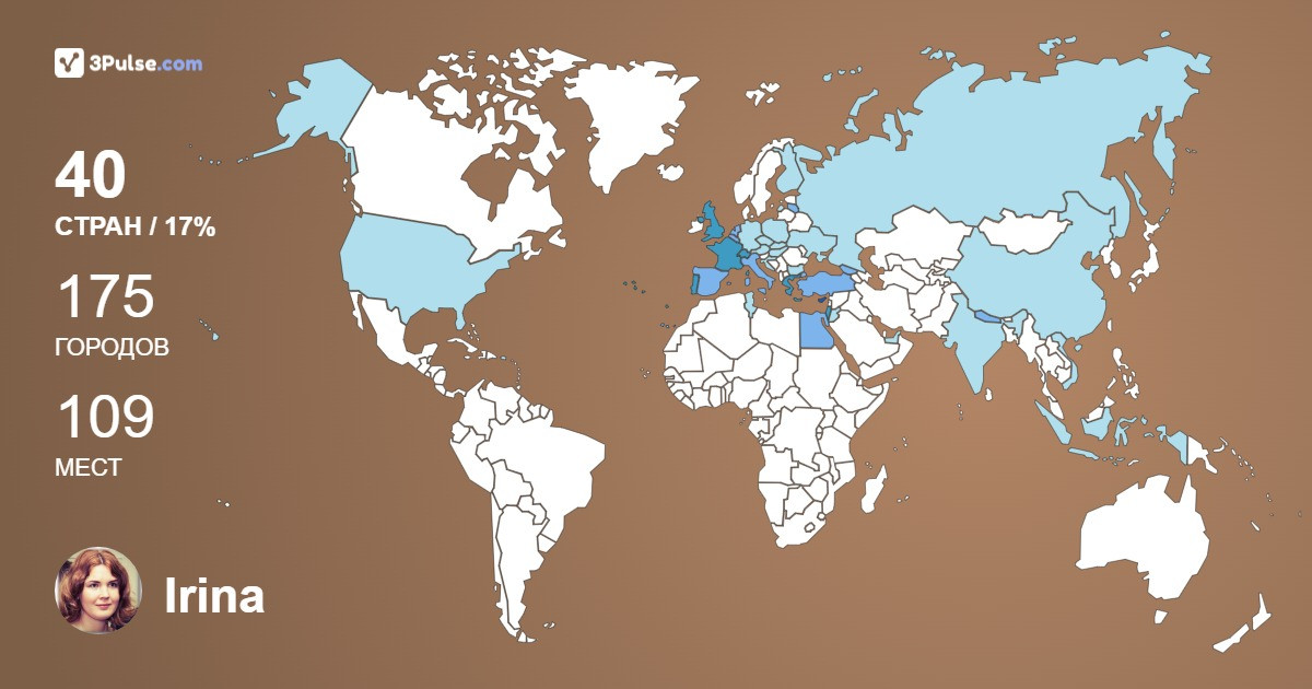 Изображение Карты путешествий Irina P.