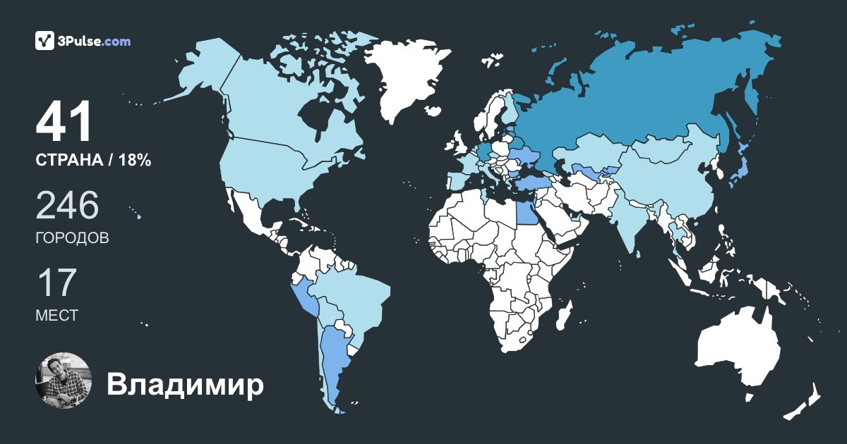 Изображение Карты путешествий Владимир Порубаев